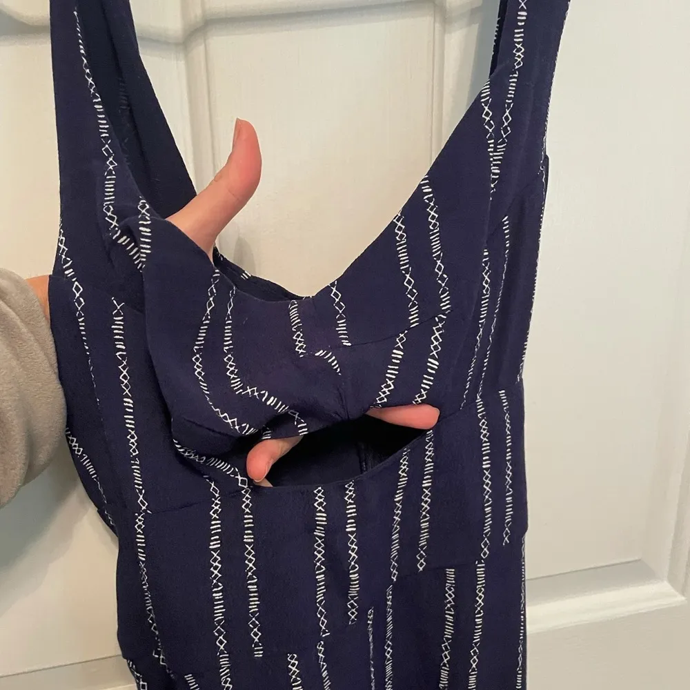 Lulus Striped Navy Blue Dress - Image 4