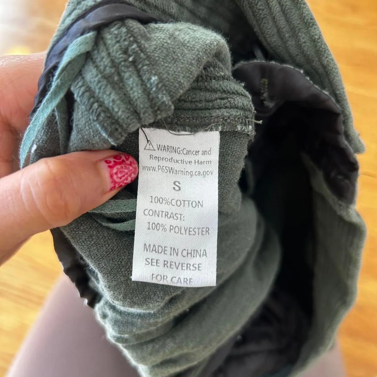 green corduroy wide leg pants - Image 6