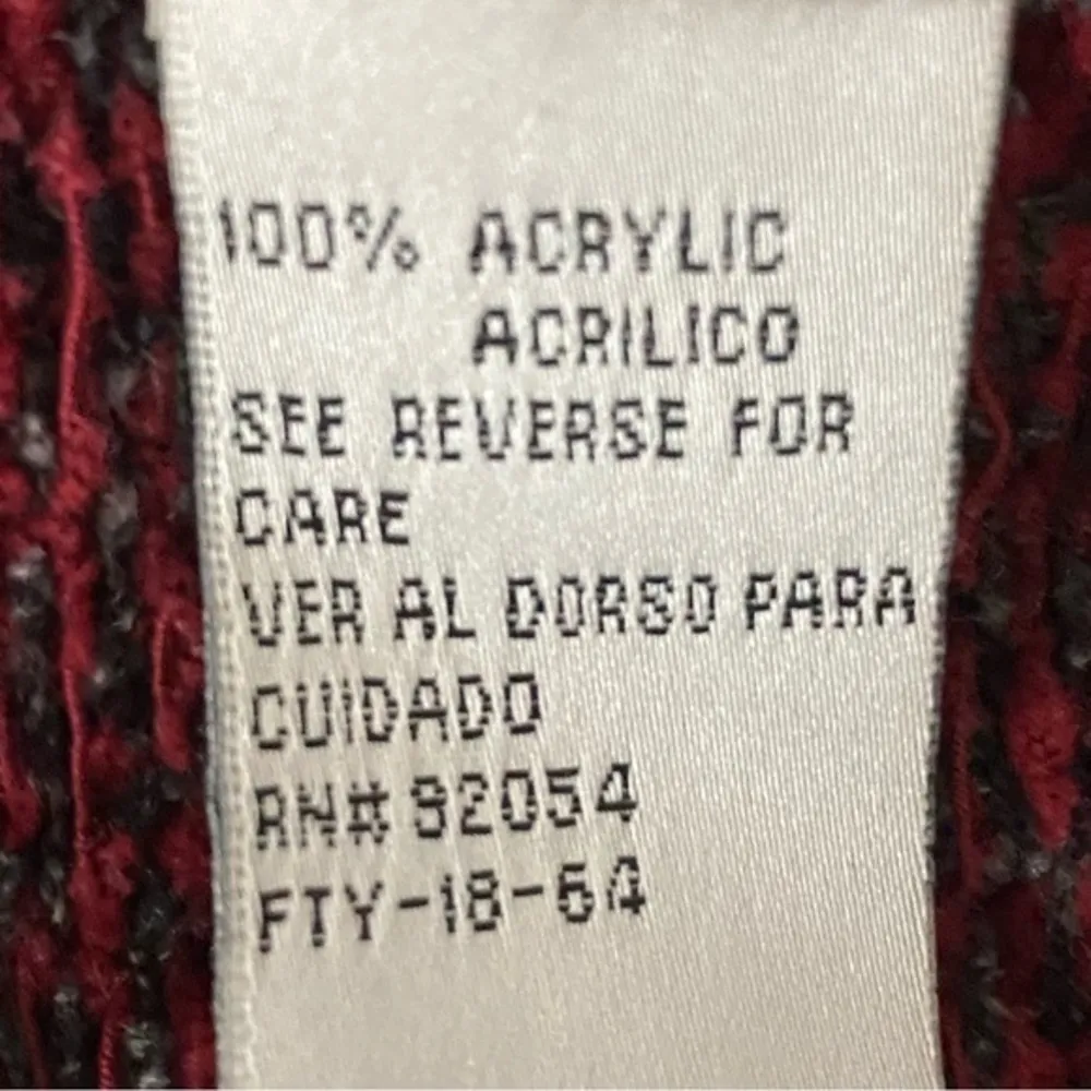 CAROLYN TAYLOR red and blue Vintage chenille sweater in size 2X. EUC - Image 7