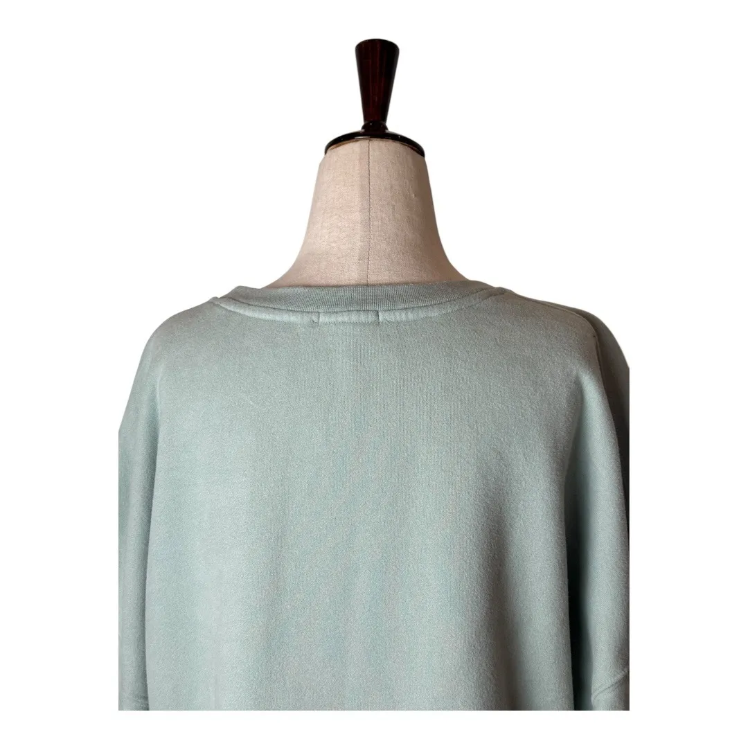 Rails Sweatshirt Women Large Light Seafoam Green Hilda Gathered Sleeve Cropped - Image 10