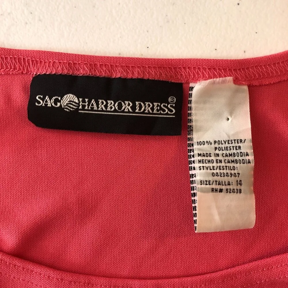 Sag Harbor Womens Shell Tank Top Scoop Neck Salmon Pink 14 - Image 3