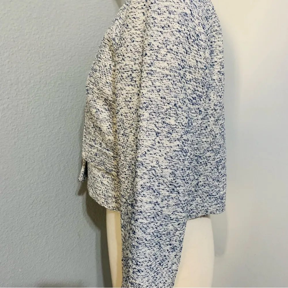 Zara Bloggers Fav Long Sleeves Round Neck Gold Button Textured Blazer Size M - Image 15