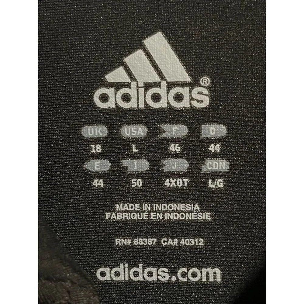 Adidas Jacket Womens Large Long Sleeve 1/4 Zip Pullover Black Activewear Top - Image 7