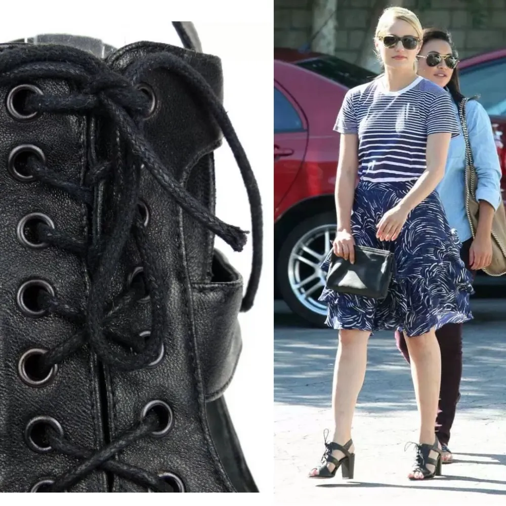 L'Angence Lace Up Sandals Lambskin Leather… - Image 8