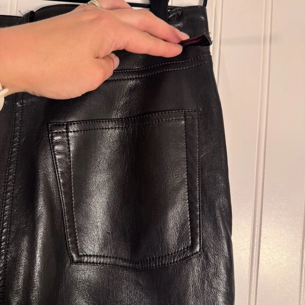 Aritzia Wilfred Melina High Rise Pant Black Leather-like Women’s Size 8 - Image 10