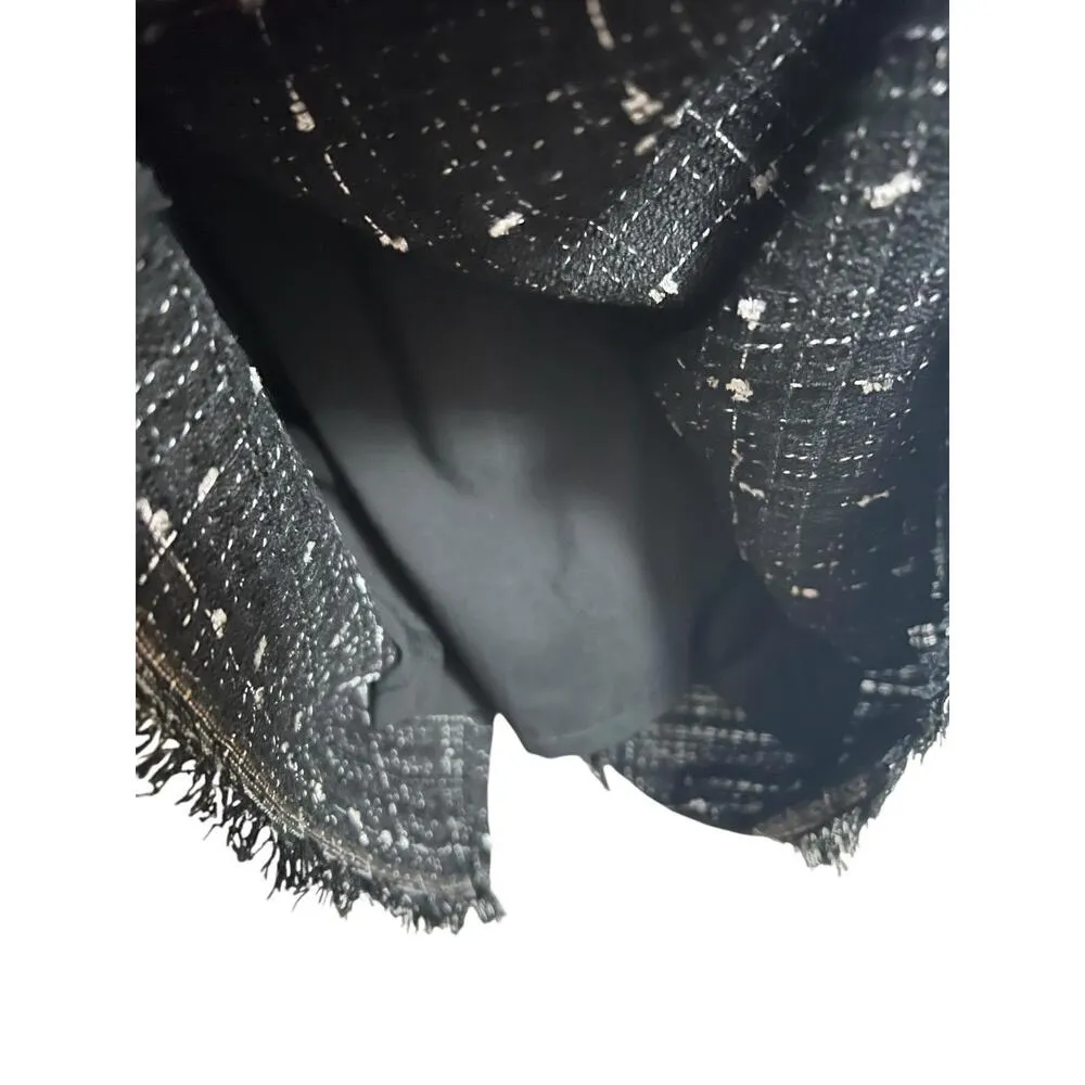 Leslie Fay Dress Womens 10 Tweed Black White Pearl Short Sleeve Business Chic - Image 9