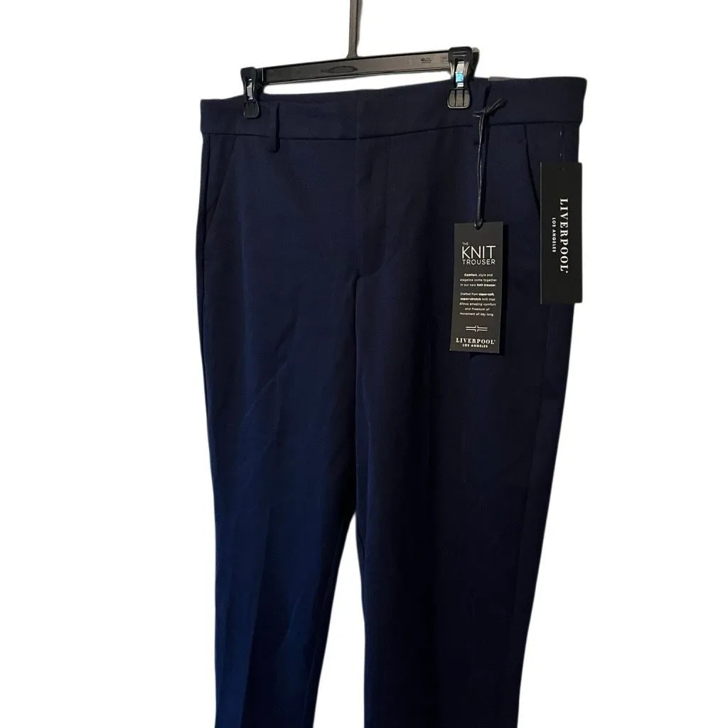 NWT Liverpool Los Angeles The Knit Trouser  Blue Size 16 Stretchy Pull-On pants - Image 7