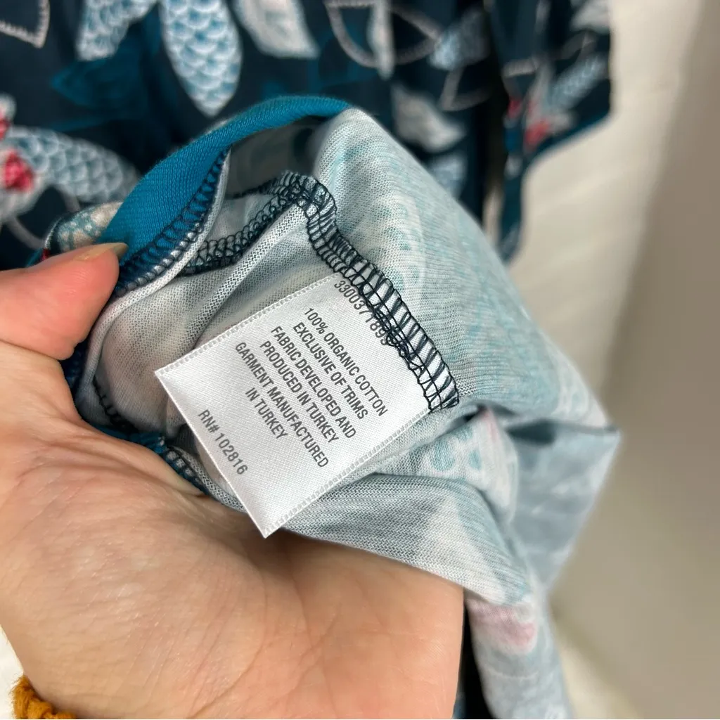 NWT Garnet Hill Asian Wrap Organic Cotton Midi Gown Pajamas Size S - Image 8