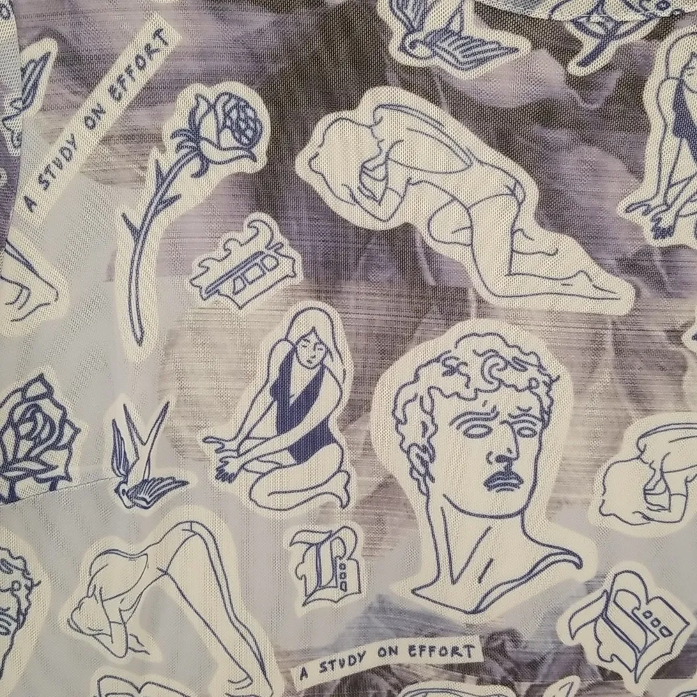 💕BAUM UND PFERDGARTEN💕 Jones Dress Mesh ~ Lilac Rose Tattoo Large Shift - Image 14