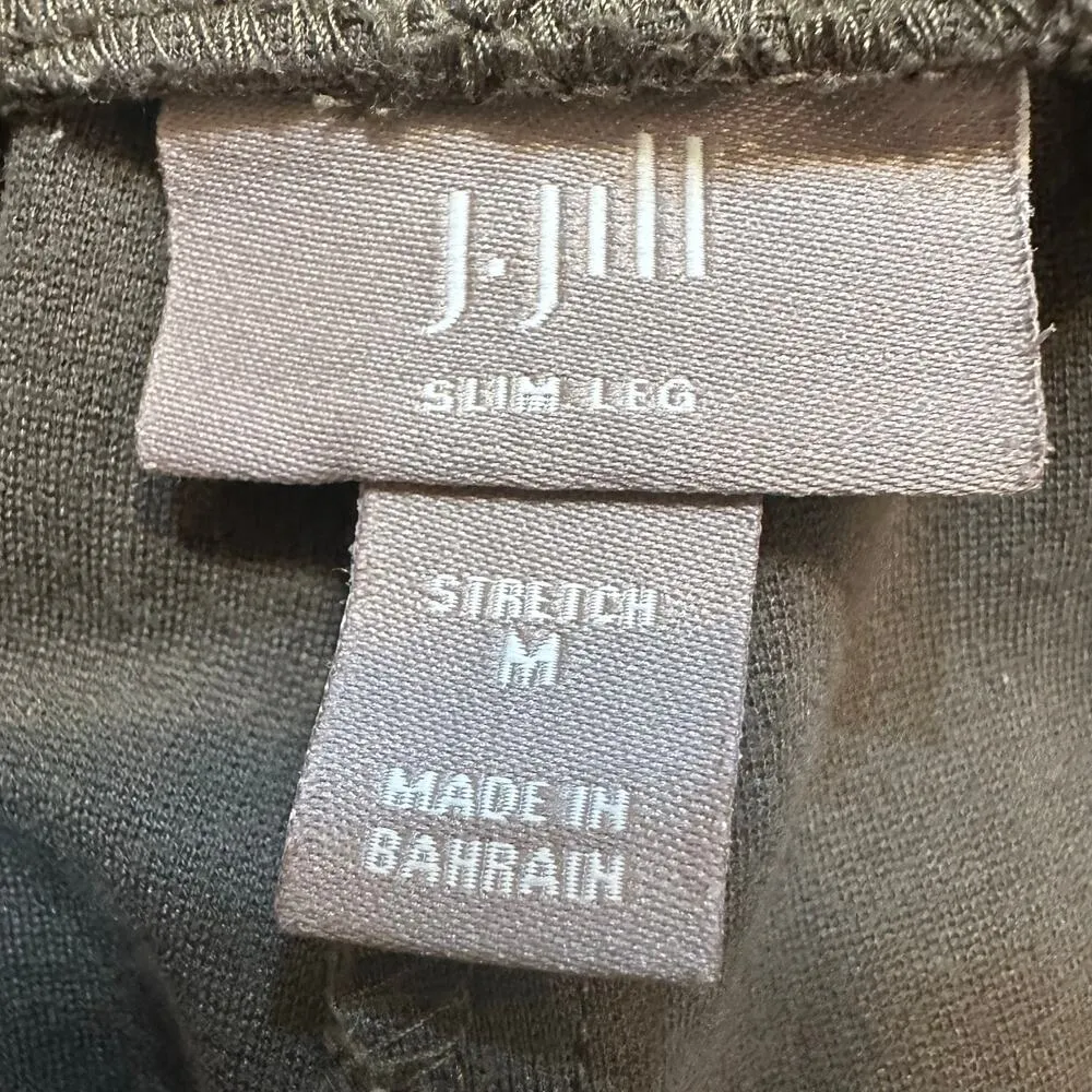 J. Jill Slim Leg Ponte Pants sz M Stretch Ponte Pants Army Green Size M - Image 2