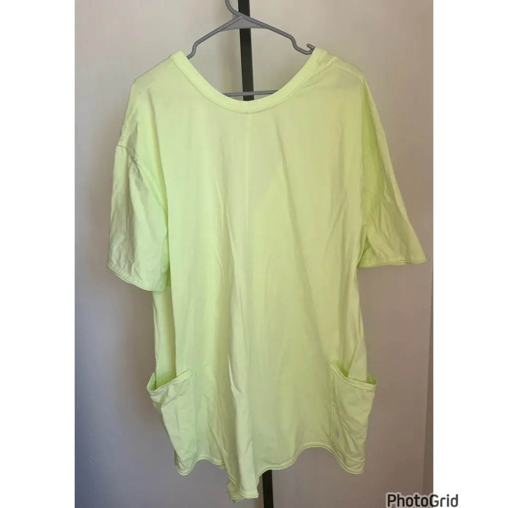 Free People Movement Hot Shot Tee Romper Yellow Green XL - Image 2