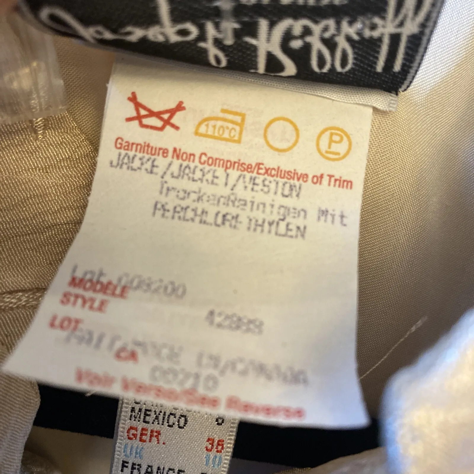 Joseph Ribkoff Womens 8 Trends Beaded Tan Blazer Jacket Old Money Derby Regal - Image 12