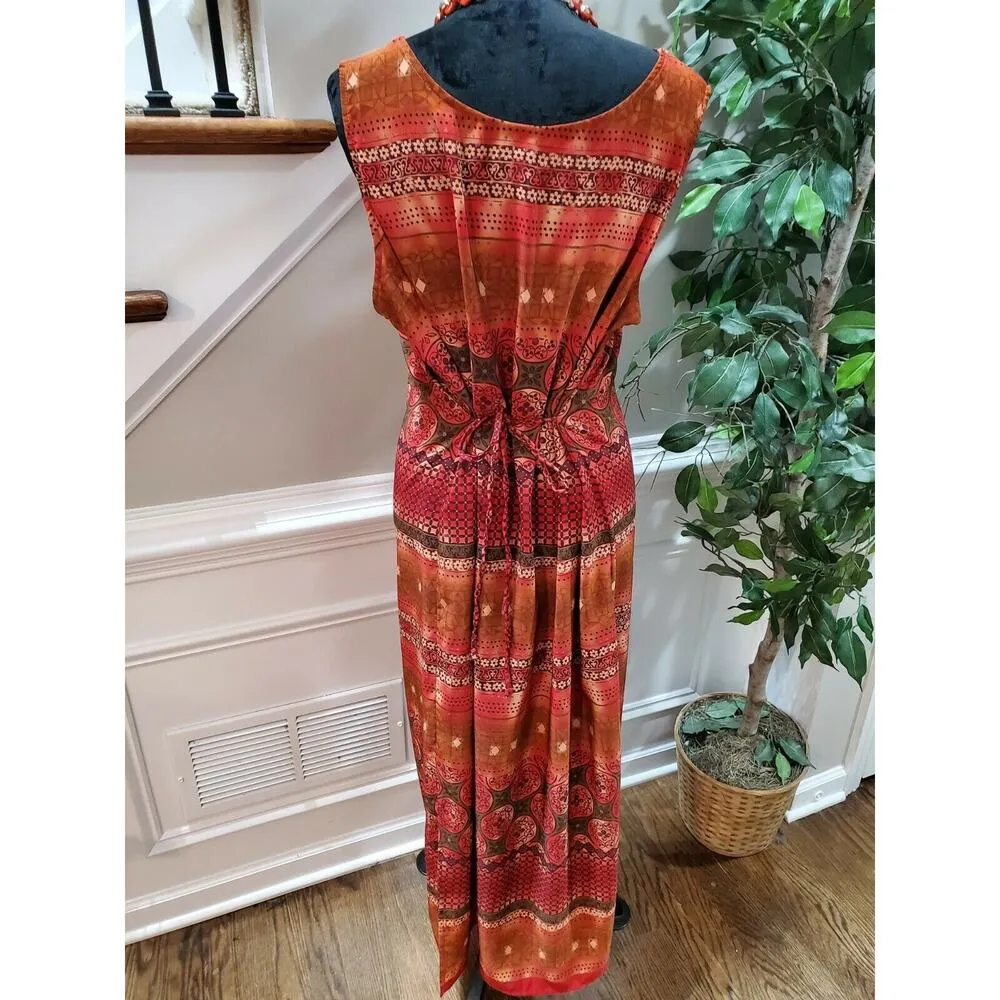 Karin Stevens Women Red 100% Polyester Jacket & Midi Dress 2 Piece Suit Size 20W - Image 9