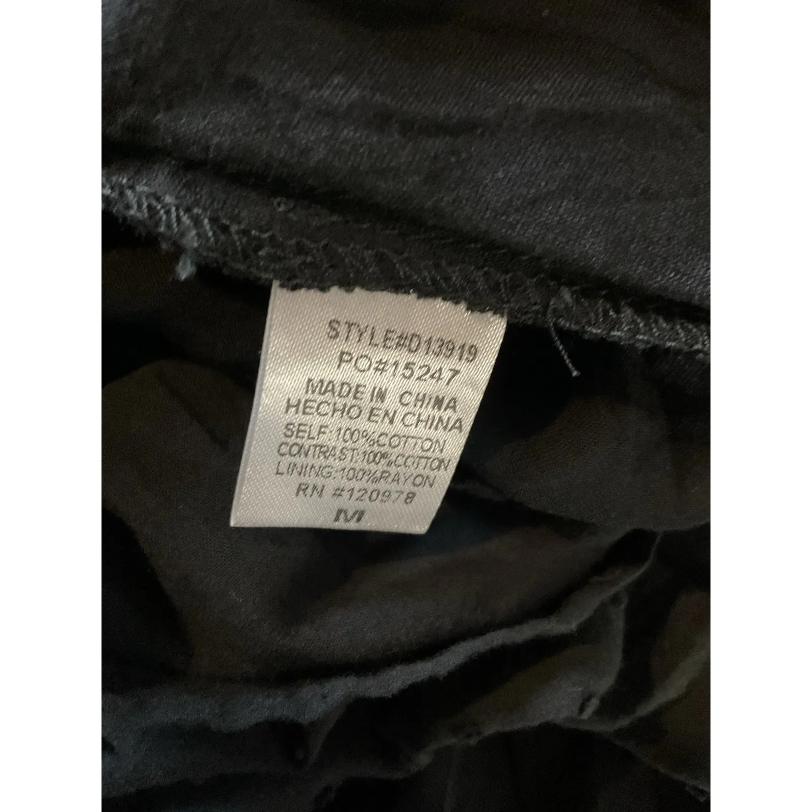 Entro‎ Medium Black Eyelet Lined Tiered Ruffle  Crochet Boho Dress - Image 5