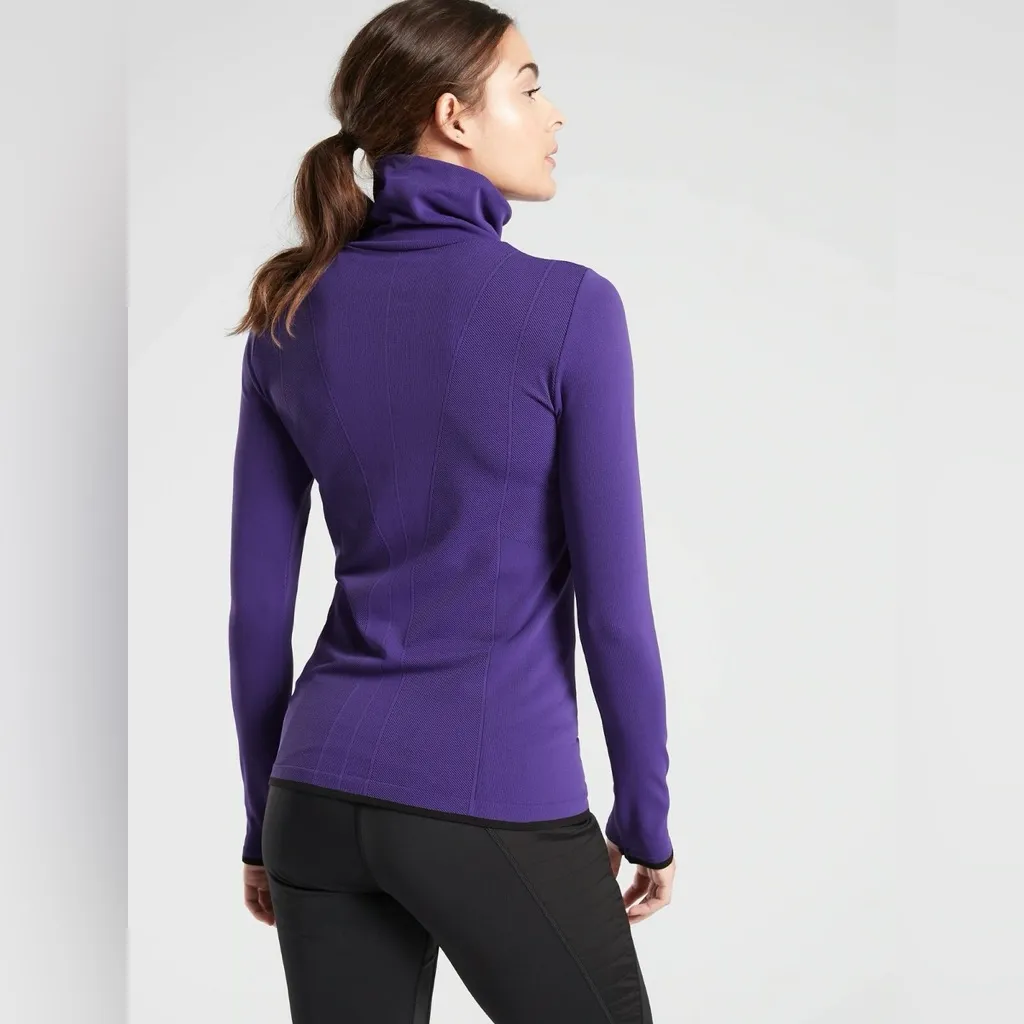 ATHLETA Flurry Downslope Turtleneck Size Small NWT Cosmic Blue - Image 3