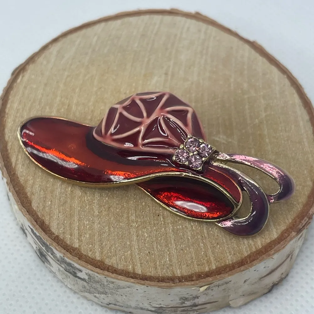 Red Hat Society Trio of Pins Fashion Jewelry - Image 3