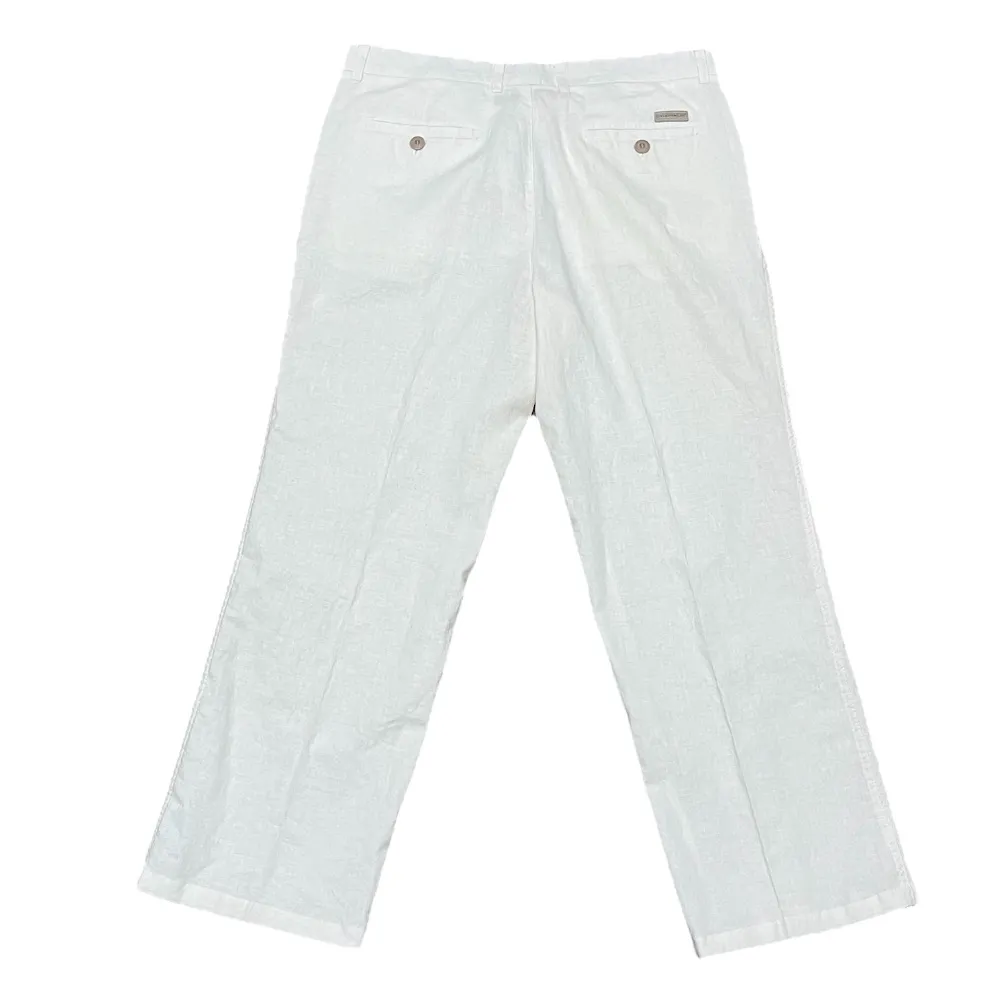 LANGMANCHE Women’s Linen Pants Beige 34x27 Coastal Beach Old Money Minimalist Size 34 - Image 3