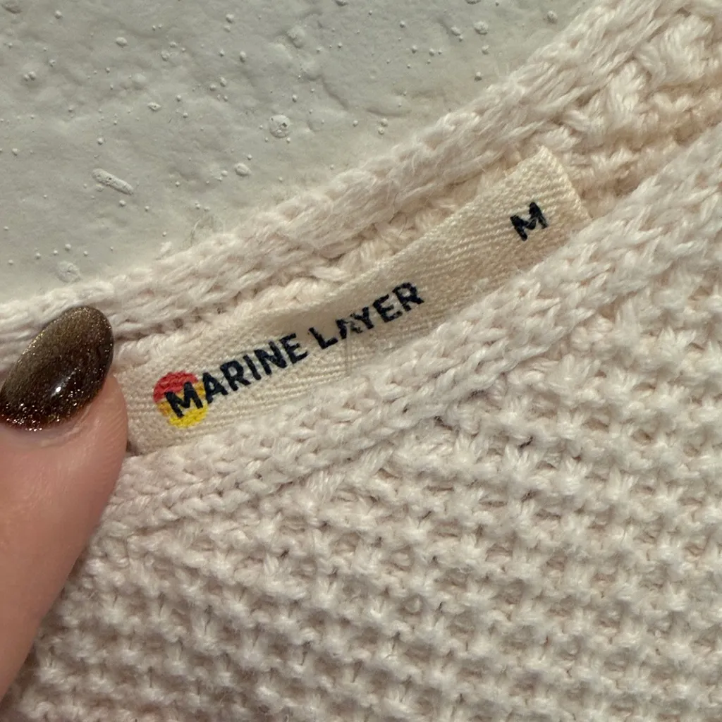 Marine Layer Finley Sweater Tank White Size Medium - Image 2