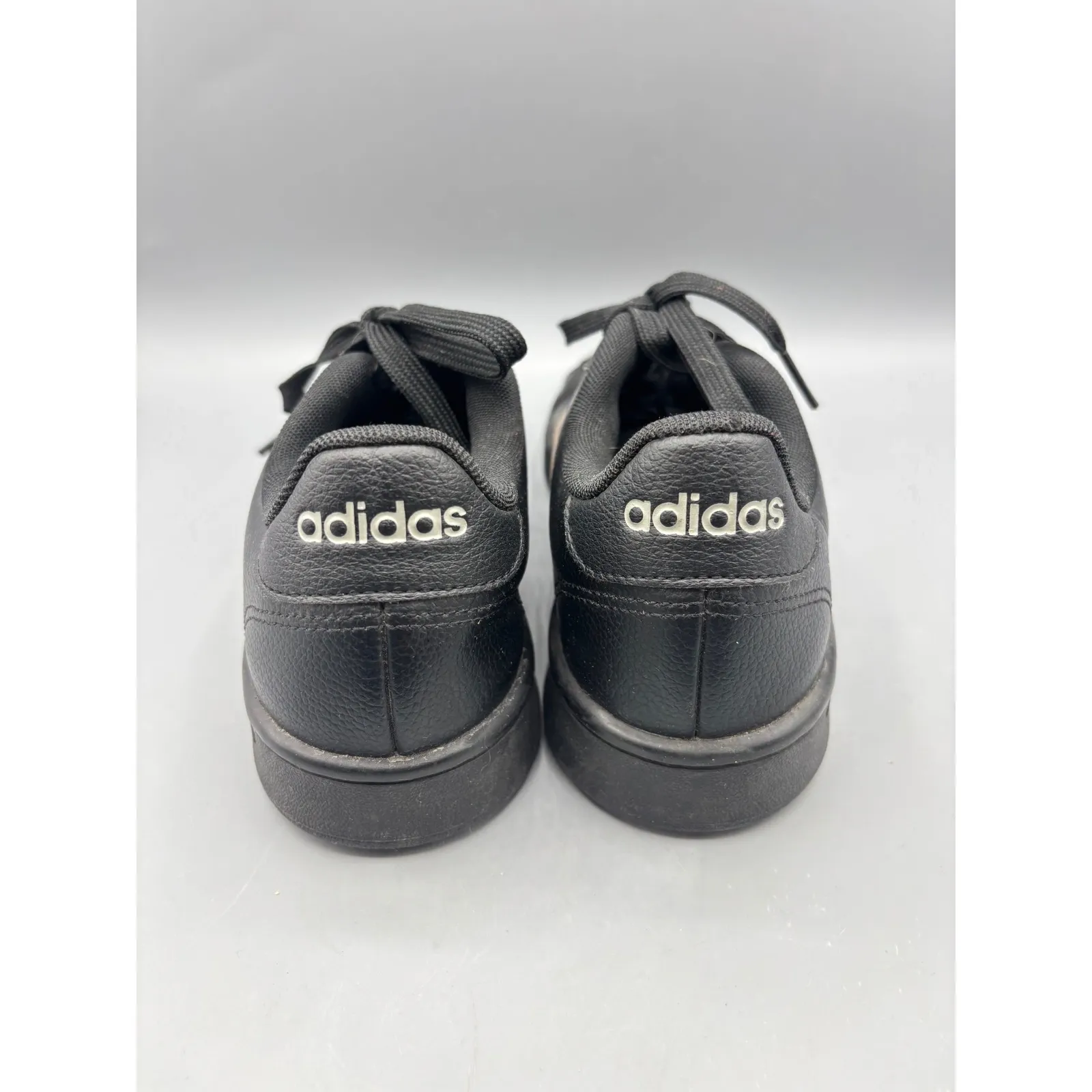 Adidas Womens 7 Sneakers Black Gold Stripes Lace Up Shoes Casual Workout Gym - Image 3