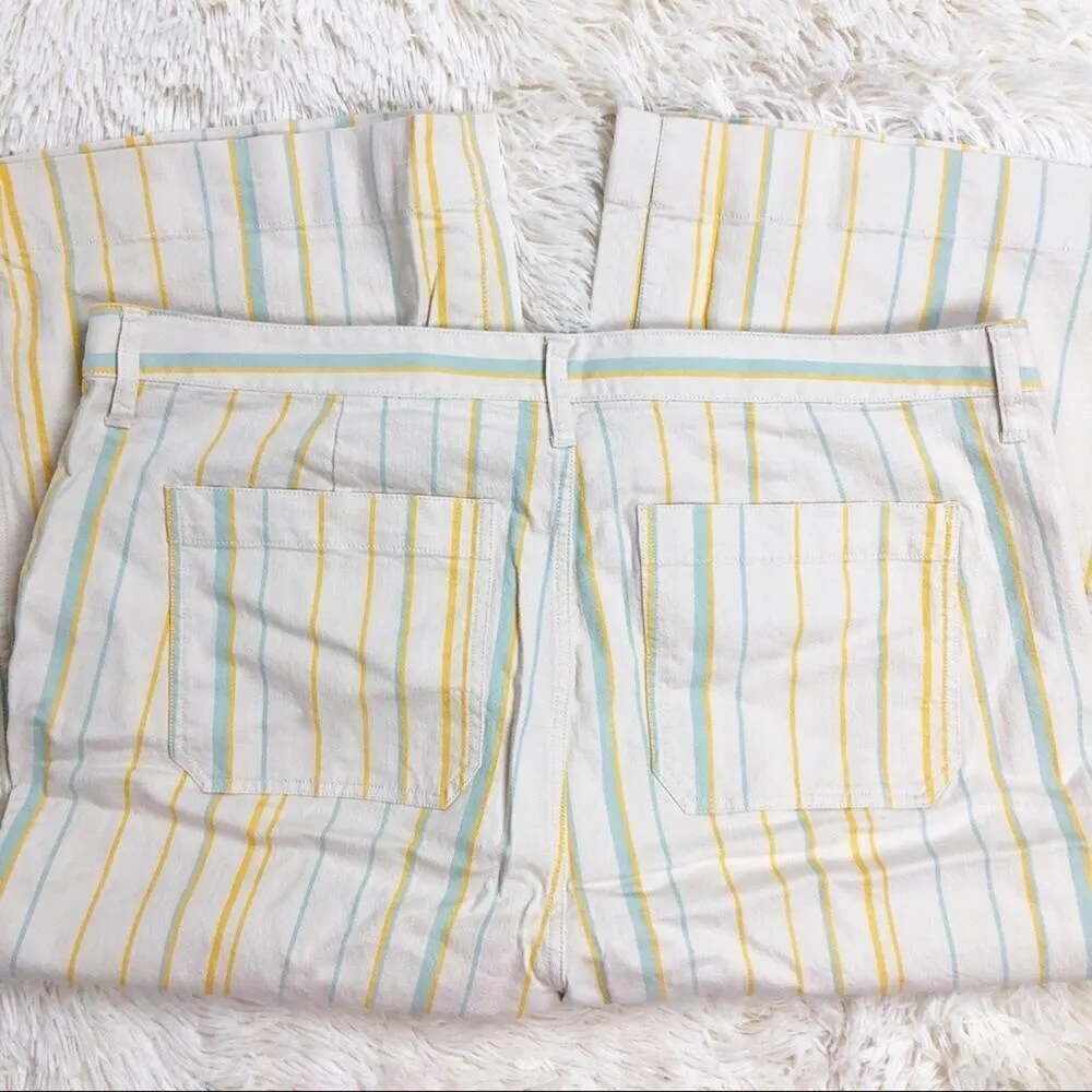 Madewell Emmett Wide-Leg Crop Pants in Stripe 37P - Image 4