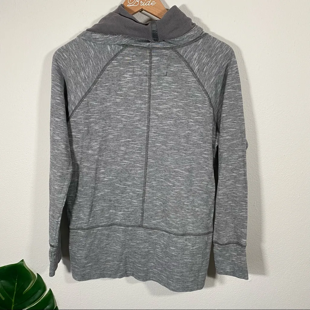 Eddie Bauer Mock Neck Pullover Sweater Gray Marl Women's Size Medium - Image 4