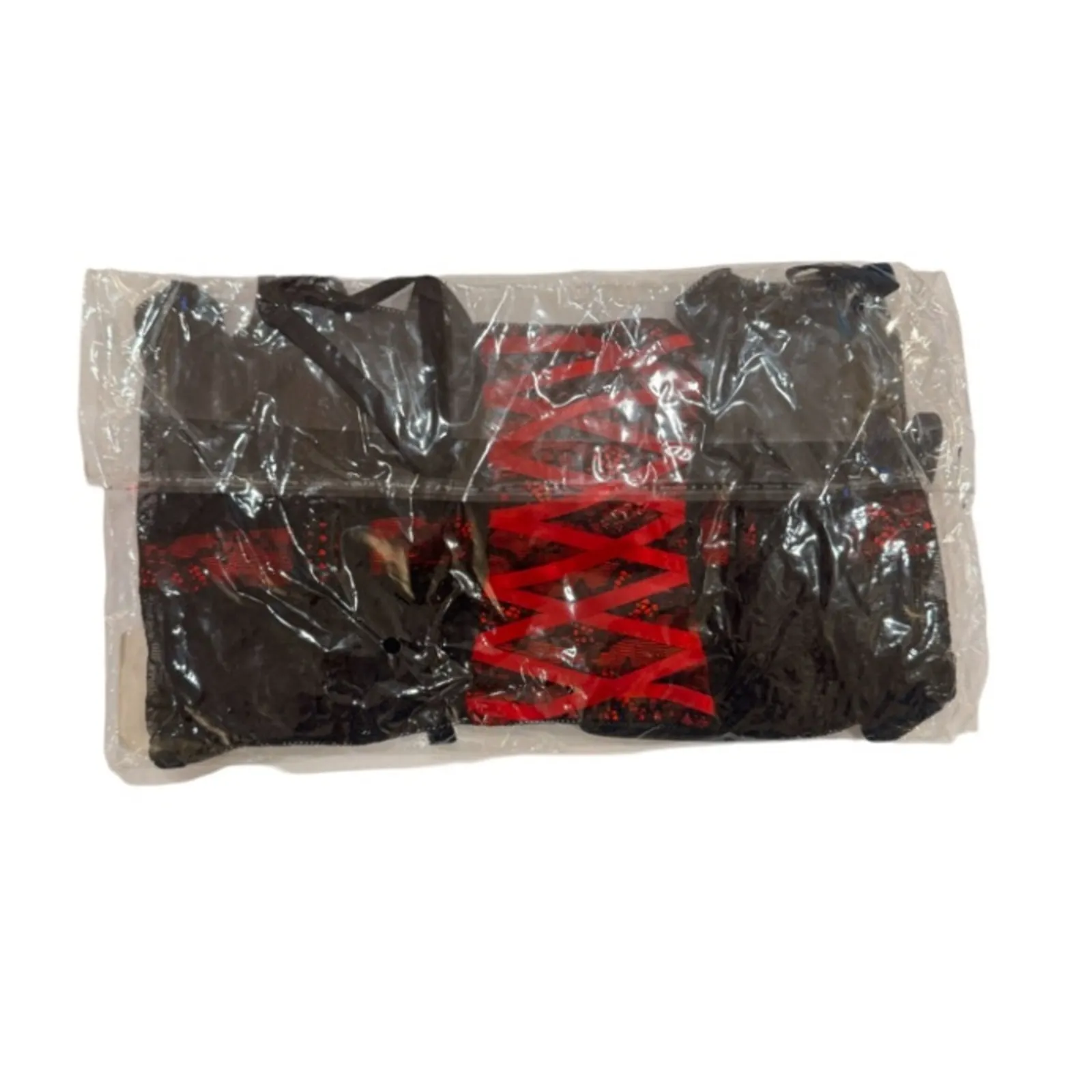 iCollection Cassie ЗPC Bar Set Elegant Lace Lingerie Set Black/Red Size 1X Black - Image 5