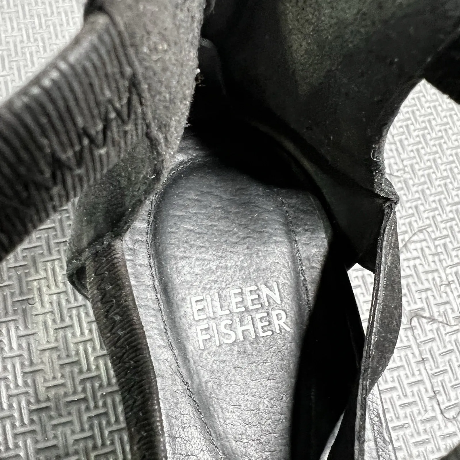 Eileen Fisher Black Strappy Wedge Sandals Women's Size‎ 11 Comfort Minimalist - Image 9