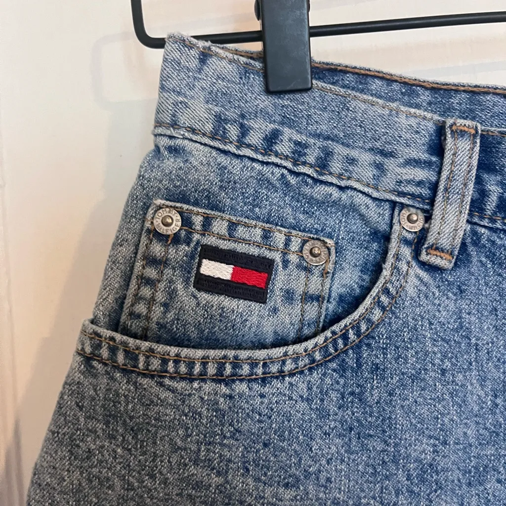Tommy Hilfiger Vintage 90s Blue Denim Jeans Shorts - Made in the USA - Image 6