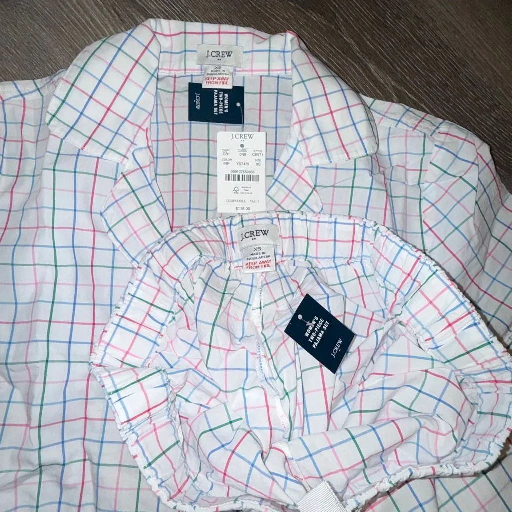 J Crew Pajama Set Blue Size XS - Image 3