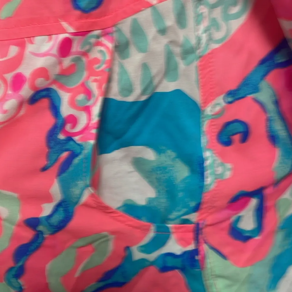Lilly Pulitzer Emerald Beach Cover-up Tunic Dress Pink I’m So Jelly Small - Image 9