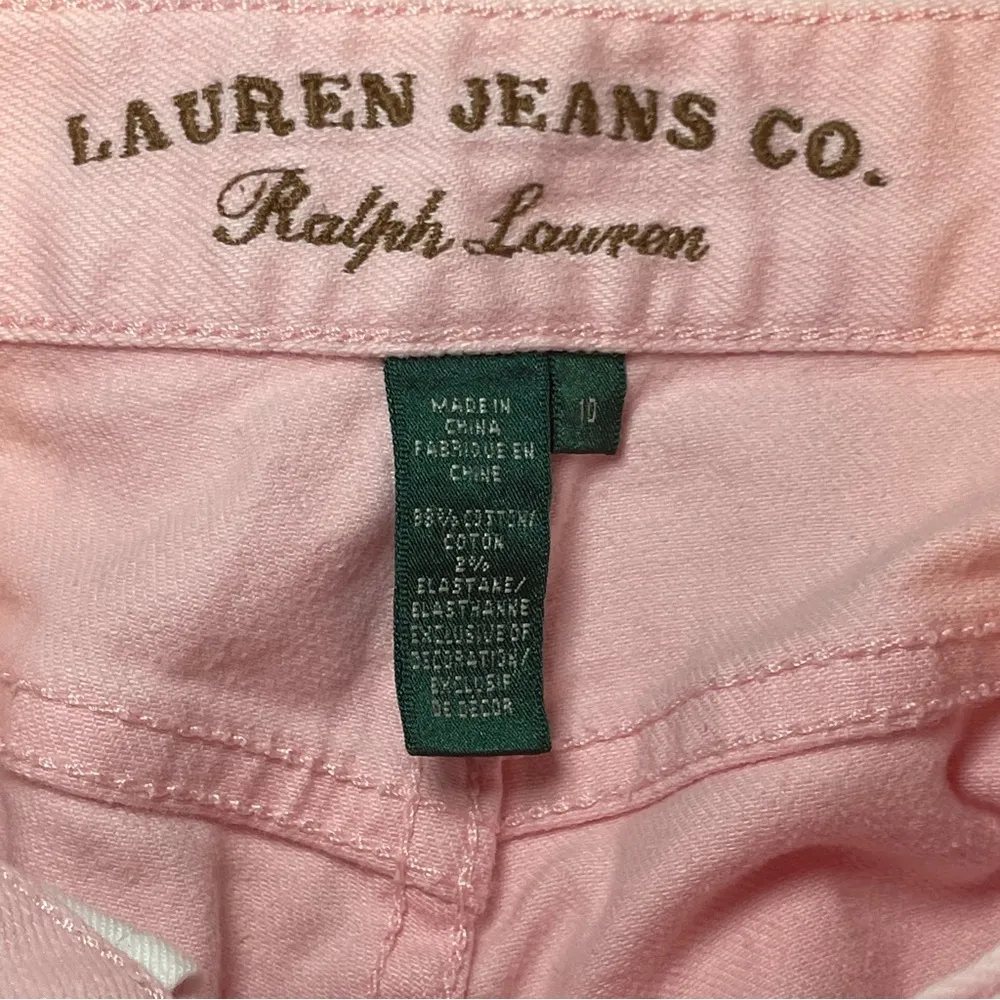 Lauren Jeans Co Ralph Lauren Womens Jeans Size 10 Pink Ankle Zip Pockets Spring - Image 5