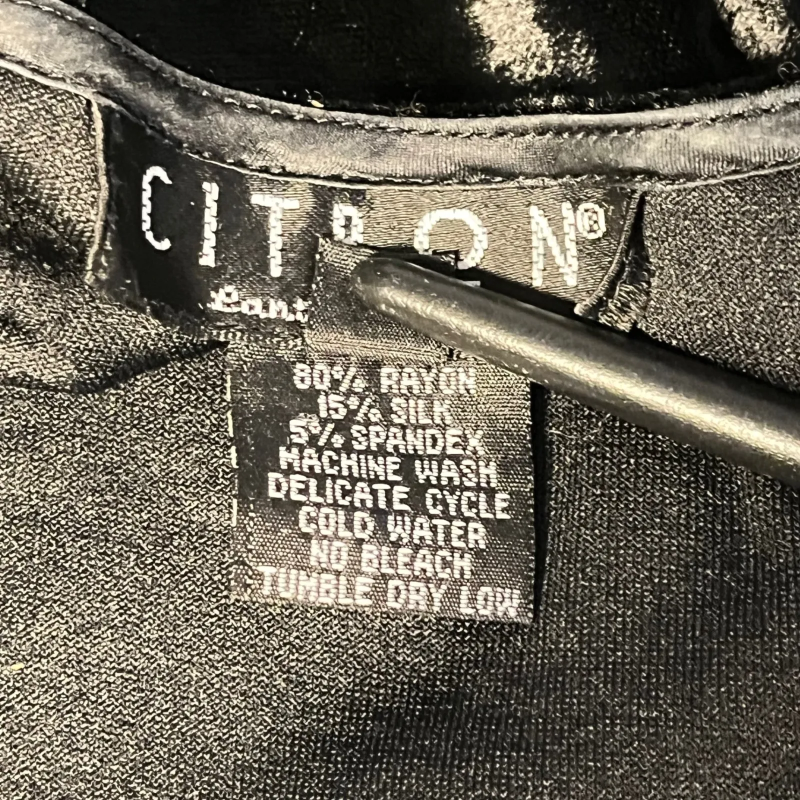 Citron Santa Monica Women's Black Velvet‎ Sleeveless Top Party Career Casual 2X Size XXL - Image 4