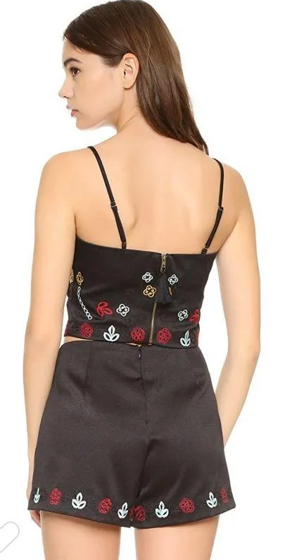 . black embroidered short set - Image 3