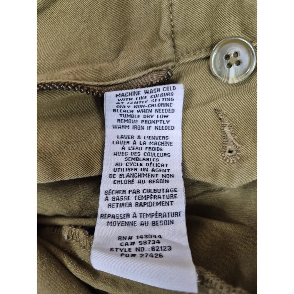 Bagatelle Collection New York Khaki Green Wide Leg Cotton Blend Pant Sz 12 - Image 6