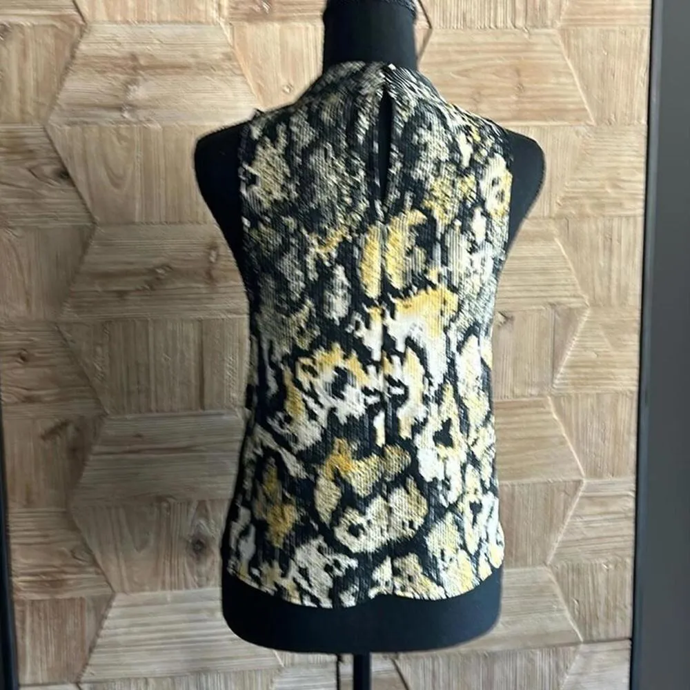 ASTR Womens Top XS Black Yellow Snake Pattern Glam - Image 4