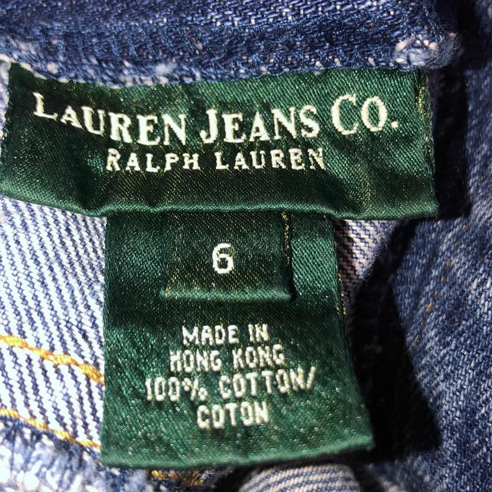 Ralph Lauren  size 6 vintage distressed jean skirt - Image 3