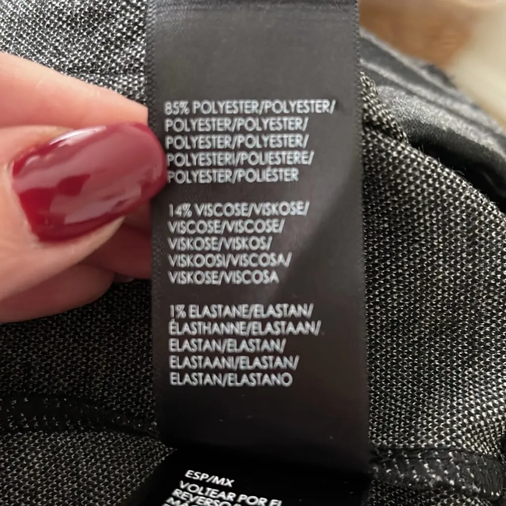 NWOT Liverpool Zip Up Hoodie Jacket in Black/Grey Zebra Print L - Image 11