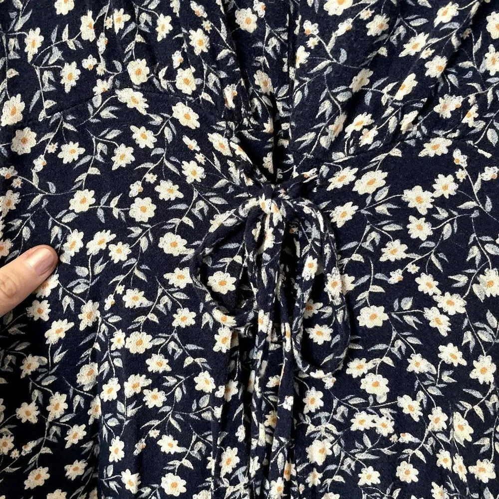 Xhilaration rayon sundress summer dress casual vneck floral design short sleeve - Image 3