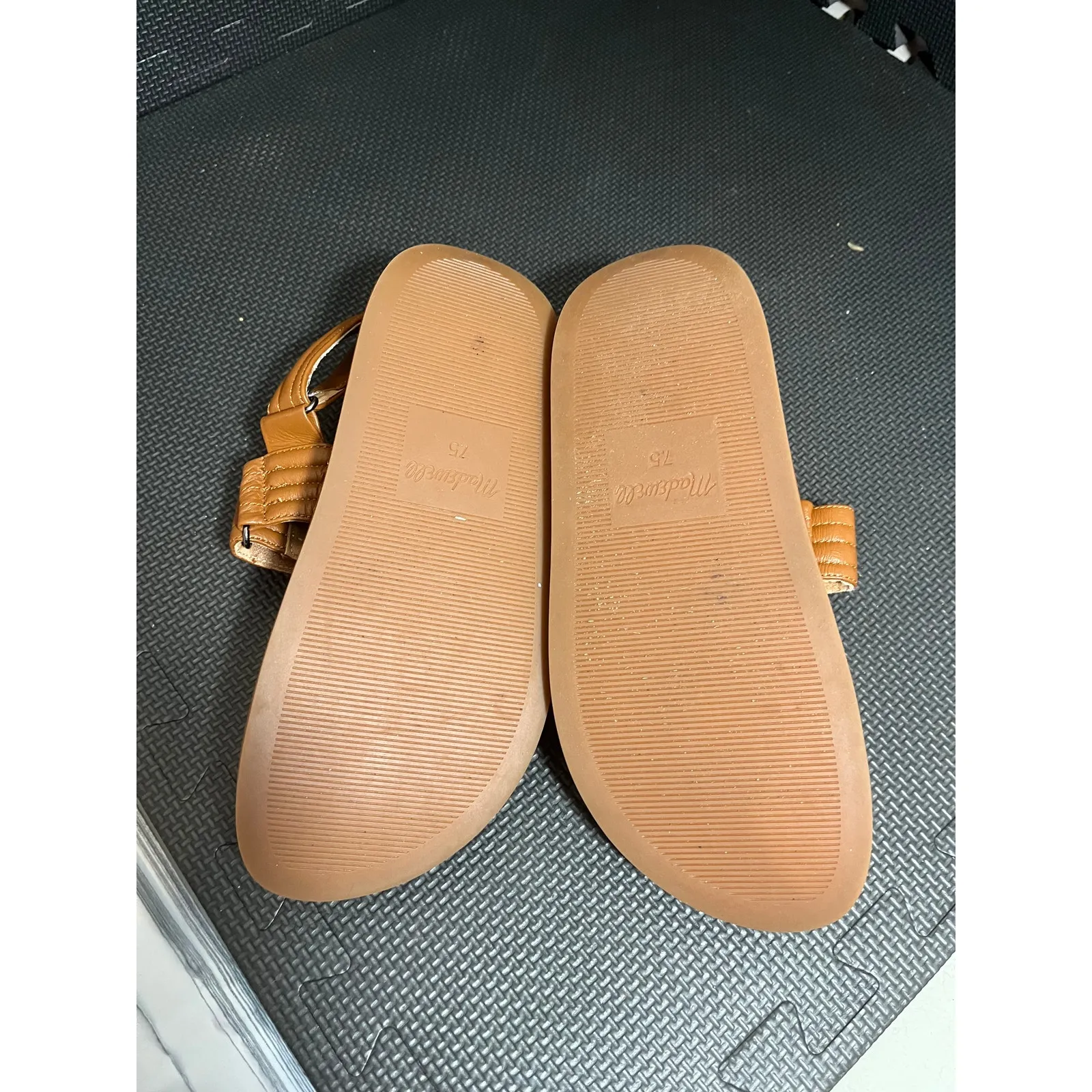 Madewell The Emmalee Sandal English saddle‎ leather womens shoes size 7.5 - Image 6