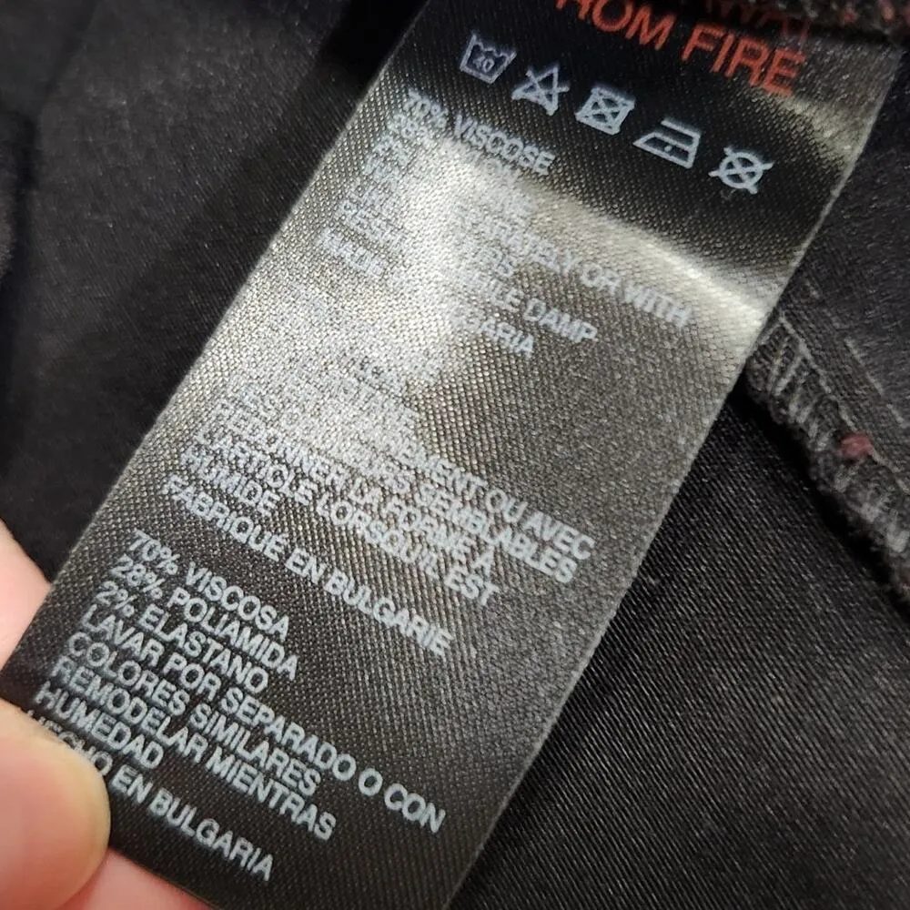 Urban Outfitters Bengaline Square Neck Cropped Top 3/4 Sleeve Black Size Small - Image 7