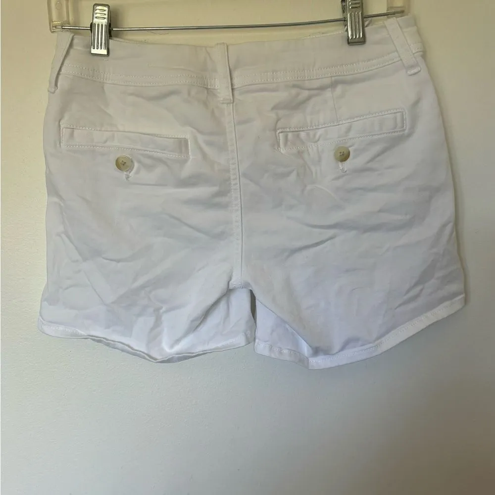 American Eagle white super stretch shorts size 2 56% cotton - Image 5