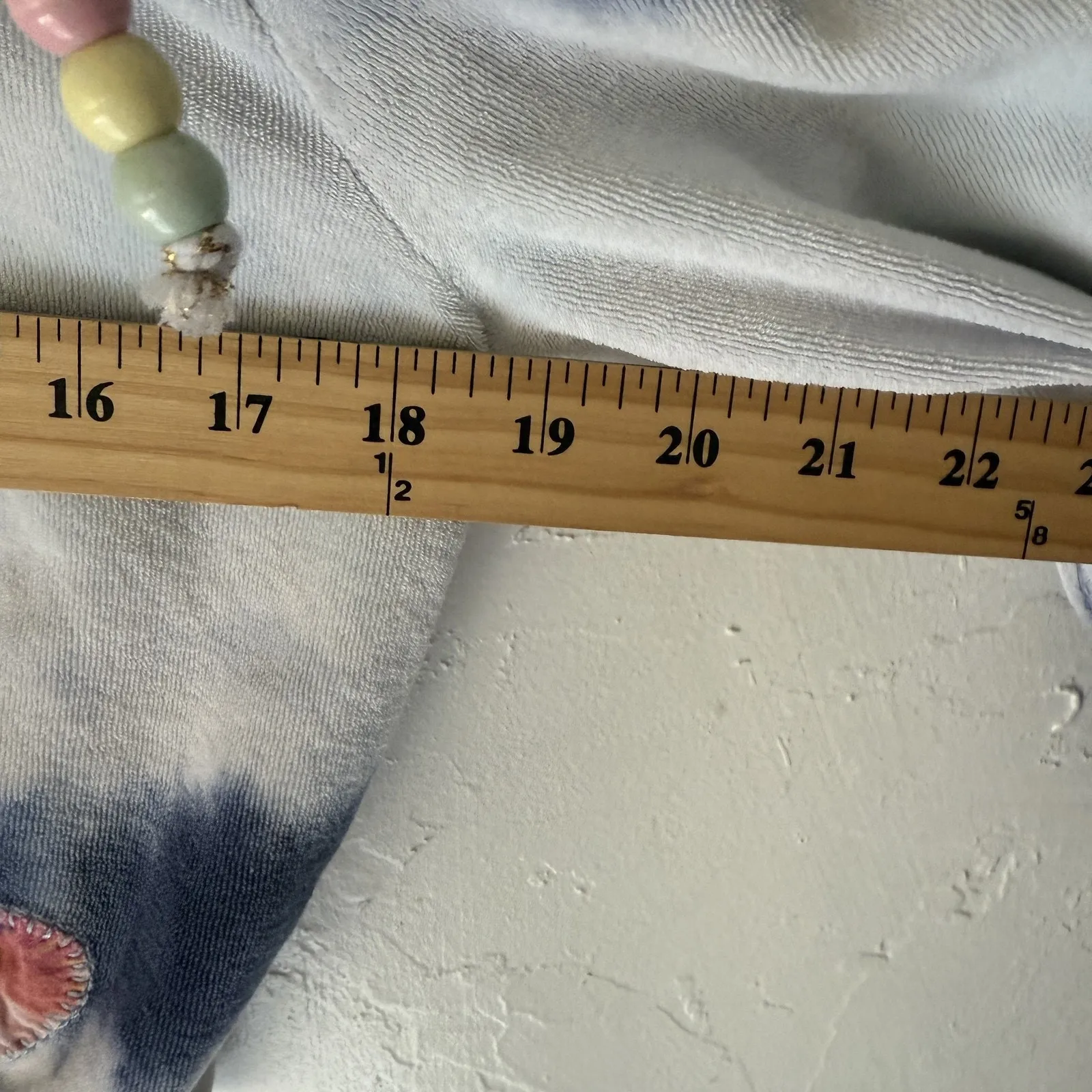 LoveShackFancy Hoodie  XS Tie Dye Pullover Patch Pocket Beaded‎ Trim Sweater - Image 8