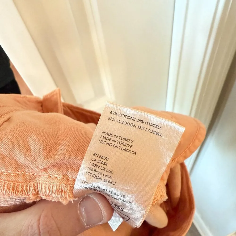 NEW Pilcro by Anthropologie Mini Skirt Size 4 Color Orange - Image 6