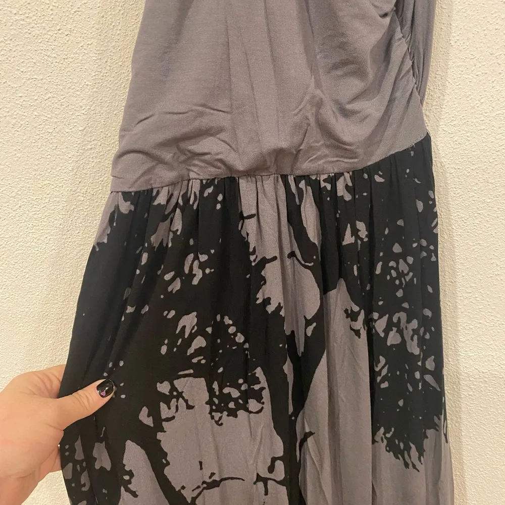 Tree Print One Shoulder Maxi Dress Size Small EUC - Image 3