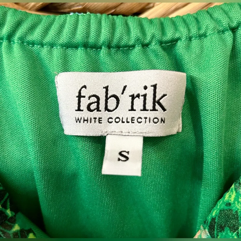 Fab’rik White Collection Tropical Print Strapless Maxi Dress Size Small - Image 10