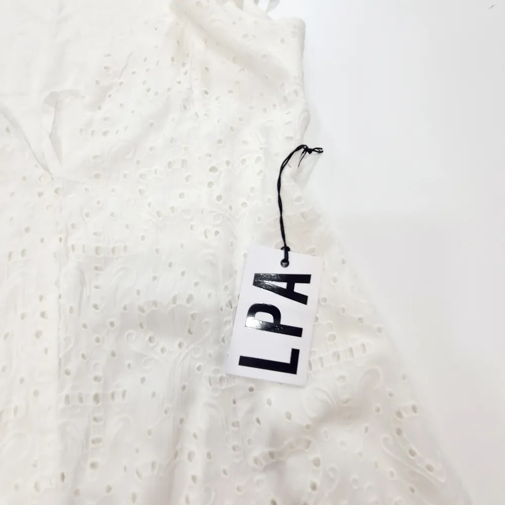 LPA Gabriella Eyelet Maxi Dress in Coconut Milk - Image 5