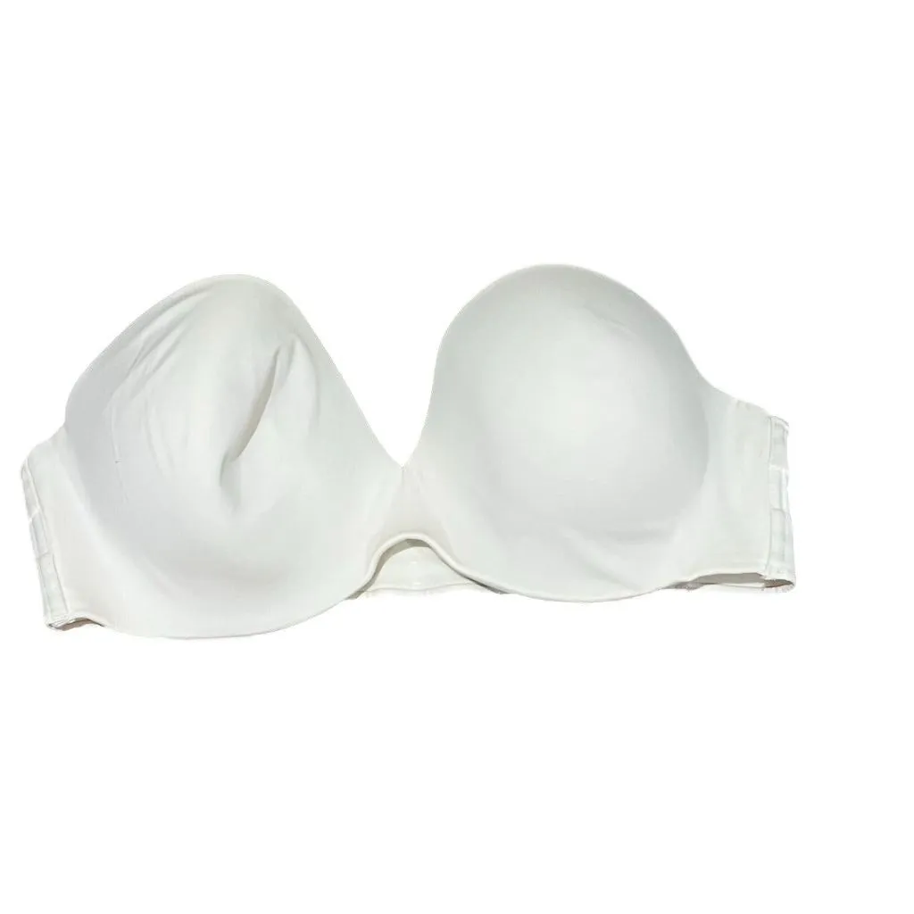 Cacique Women's Strapless Bra 40DDD White Invisible Back Smoother - Image 2