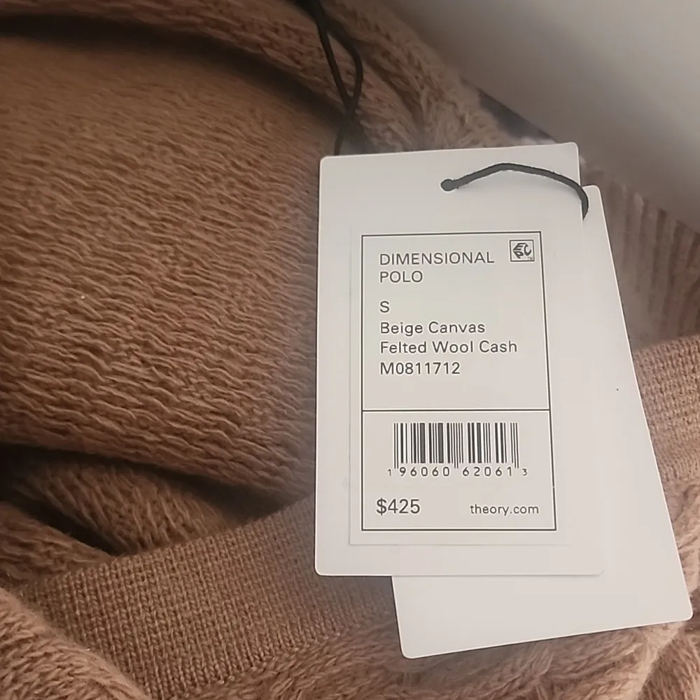 THEORY CABLE KNIT SWEATER IN FELTED WOOL- CASHMERE SIZE S - Image 4