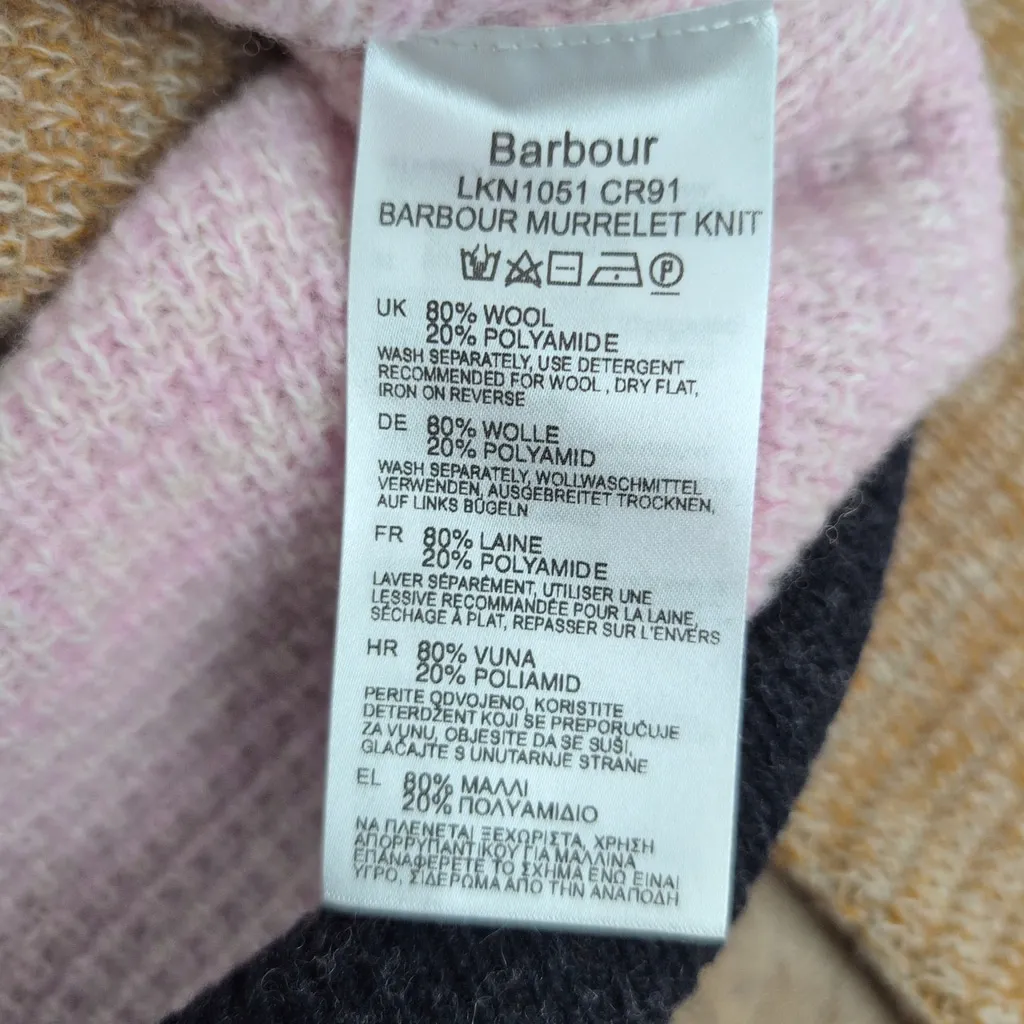 Ladies' Barbour Italian Made Colorblock Wool Blend Sweater 14 - Image 3