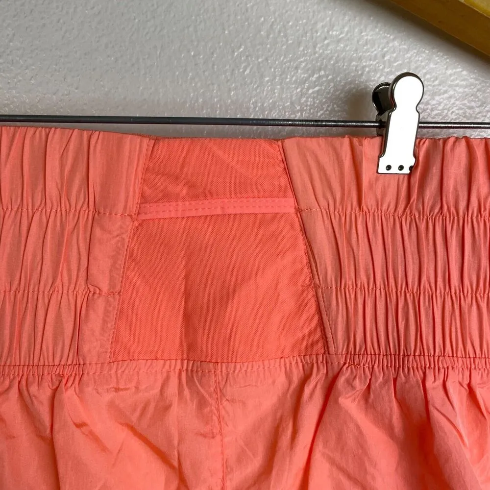 Free People Way Home Shorts XS Orange Womens Running Jogging Workout Nylon - Image 7